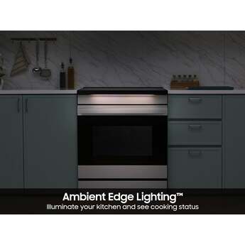 Samsung 6.3 Cubic Foot Induction Slide In Range Convection Self Clean Air Fry Bespoke: White Glass — thumbnail 46