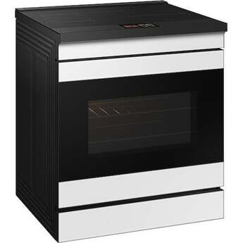Samsung 30 Inch Slide-In Induction Smart Range with 4 Elements, 6.3 cu. ft. Convection+ Oven, Sync Burner, Storage Drawer, Air Fry, Sabbath Mode, Self & Steam Clean, ADA Compliant, and ENERGY STAR®: White Glass — thumbnail 16