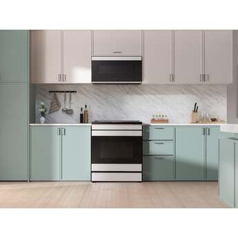 Samsung 30 Inch Slide-In Induction Smart Range with 4 Elements, 6.3 cu. ft. Convection+ Oven, Sync Burner, Storage Drawer, Air Fry, Sabbath Mode, Self & Steam Clean, ADA Compliant, and ENERGY STAR®: White Glass — thumbnail 31