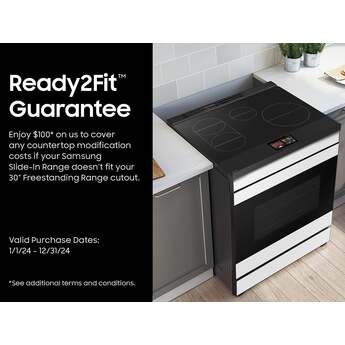 Samsung 30 Inch Slide-In Induction Smart Range with 4 Elements, 6.3 cu. ft. Convection+ Oven, Sync Burner, Storage Drawer, Air Fry, Sabbath Mode, Self & Steam Clean, ADA Compliant, and ENERGY STAR®: White Glass — thumbnail 35