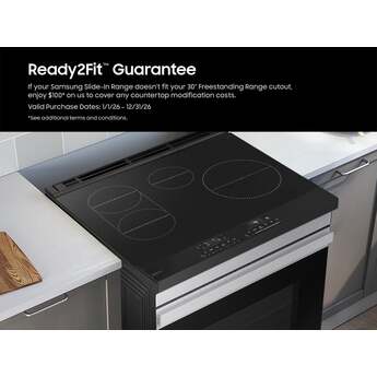 Samsung 30 Inch Slide-In Induction Smart Range with 4 Elements, 6.3 cu. ft. Convection+ Oven, Sync Burner, Storage Drawer, Air Fry, Sabbath Mode, Self & Steam Clean, ADA Compliant, and ENERGY STAR®: White Glass — thumbnail 36