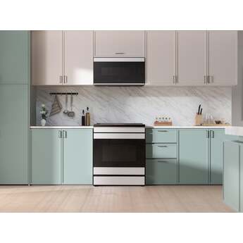 Samsung 30 Inch Slide-In Induction Smart Range with 4 Elements, 6.3 cu. ft. Convection+ Oven, Sync Burner, Storage Drawer, Air Fry, Sabbath Mode, Self & Steam Clean, ADA Compliant, and ENERGY STAR®: White Glass — thumbnail 39