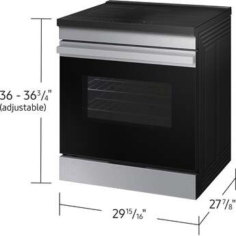 Samsung 30 Inch Slide-In Induction Smart Range with 4 Elements, 6.3 cu. ft. Oven Capacity, Sync Burner, Storage Drawer, Self & Steam Clean, Sabbath Mode, ADA Compliant and ENERGY STAR®: Stainless — thumbnail 13