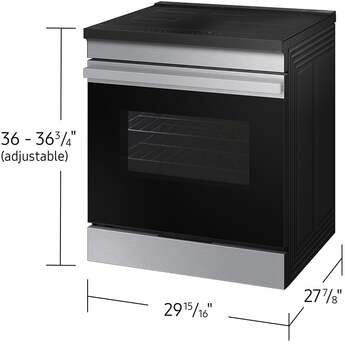 Samsung 30 Inch Slide-In Induction Smart Range with 4 Elements, 6.3 cu. ft. Oven Capacity, Sync Burner, Storage Drawer, Self & Steam Clean, Sabbath Mode, ADA Compliant and ENERGY STAR®: Stainless — thumbnail 17