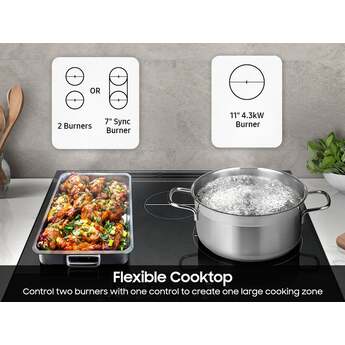 Samsung 30 Inch Slide-In Induction Smart Range with 4 Elements, 6.3 cu. ft. Oven Capacity, Sync Burner, Storage Drawer, Self & Steam Clean, Sabbath Mode, ADA Compliant and ENERGY STAR®: Stainless — thumbnail 30