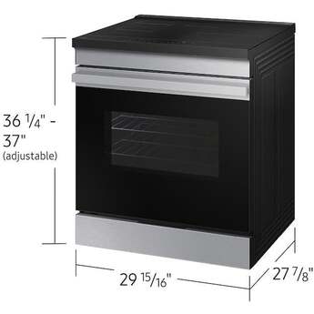 Samsung 30 Inch Slide-In Induction Smart Range with 4 Elements, 6.3 cu. ft. Oven Capacity, Sync Burner, Storage Drawer, Self & Steam Clean, Sabbath Mode, ADA Compliant and ENERGY STAR®: Stainless — thumbnail 8