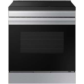 Samsung 6.3 Cubic Foot Induction Slide In Range Convection Self Clean Air Fry: Stainless