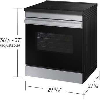 Samsung 6.3 Cubic Foot Induction Slide In Range Convection Self Clean Air Fry: Stainless — thumbnail 12