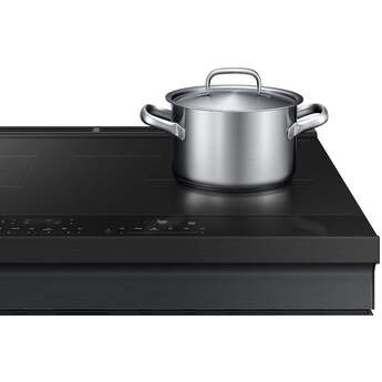 Samsung 30 Inch Smart Slide-In Induction Range with 4 Elements, 6.3 Cu. Ft. Oven Capacity, Oven Camera, Air Fry, Convection+, Ambient Edge Lighting™, Self & Steam Clean, Sabbath Mode, ADA Compliant and ENERGY STAR® Certified: Matte Black Steel — thumbnail 10