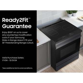 Samsung 30 Inch Smart Slide-In Induction Range with 4 Elements, 6.3 Cu. Ft. Oven Capacity, Oven Camera, Air Fry, Convection+, Ambient Edge Lighting™, Self & Steam Clean, Sabbath Mode, ADA Compliant and ENERGY STAR® Certified: Matte Black Steel — thumbnail 12