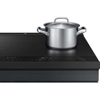 Samsung 30 Inch Smart Slide-In Induction Range with 4 Elements, 6.3 Cu. Ft. Oven Capacity, Oven Camera, Air Fry, Convection+, Ambient Edge Lighting™, Self & Steam Clean, Sabbath Mode, ADA Compliant and ENERGY STAR® Certified: Matte Black Steel — thumbnail 14