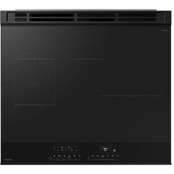 Samsung 30 Inch Smart Slide-In Induction Range with 4 Elements, 6.3 Cu. Ft. Oven Capacity, Oven Camera, Air Fry, Convection+, Ambient Edge Lighting™, Self & Steam Clean, Sabbath Mode, ADA Compliant and ENERGY STAR® Certified: Matte Black Steel — thumbnail 8