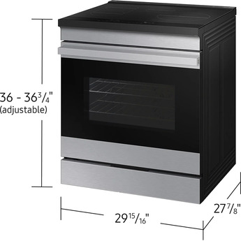 Samsung 30 Inch Smart Slide-In Induction Range with 4 Elements, 6.3 Cu. Ft. Oven Capacity, Oven Camera, Air Fry, Convection+, Ambient Edge Lighting™, Self & Steam Clean, Sabbath Mode, ADA Compliant and ENERGY STAR® Certified: Stainless Steel — thumbnail 12