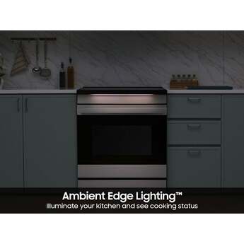 Samsung 30 Inch Smart Slide-In Induction Range with 4 Elements, 6.3 Cu. Ft. Oven Capacity, Oven Camera, Air Fry, Convection+, Ambient Edge Lighting™, Self & Steam Clean, Sabbath Mode, ADA Compliant and ENERGY STAR® Certified: Stainless Steel — thumbnail 33