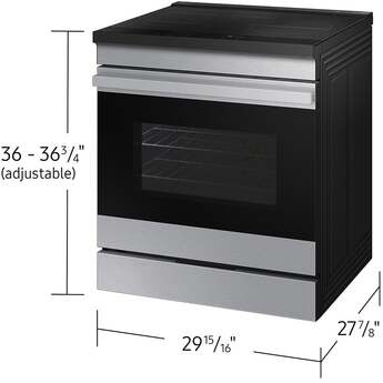 Samsung 30 Inch Smart Slide-In Induction Range with 4 Elements, 6.3 Cu. Ft. Oven Capacity, Oven Camera, Air Fry, Convection+, Ambient Edge Lighting™, Self & Steam Clean, Sabbath Mode, ADA Compliant and ENERGY STAR® Certified: Stainless Steel — thumbnail 5