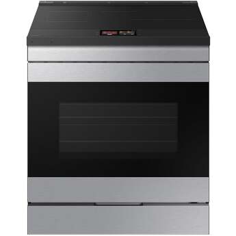 Samsung 6.3 Cubic Foot Induction Slide In Range Camera 7 Inch LCD Touch Convection Self Clean Air Fry: Stainless