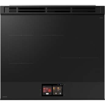 Samsung 6.3 Cubic Foot Induction Slide In Range Camera 7 Inch LCD Touch Convection Self Clean Air Fry: Stainless — thumbnail 2