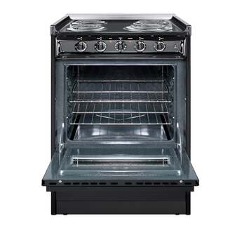 Summit 24" Black Slide-In Electric Coil Burner Range with Oven Light & Window - ADA Compliant — thumbnail 2