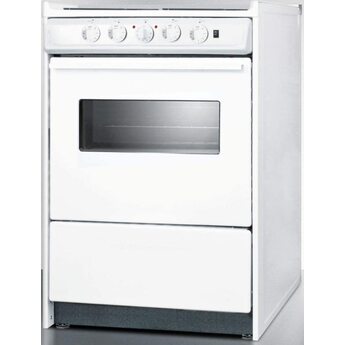 Summit 24" White Slide-In Electric Coil Range with Oven Light & Window- ADA Compliant — thumbnail 3