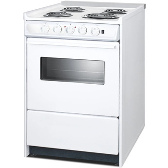 Summit 24" White Slide-In Electric Coil Range with Oven Light & Window- ADA Compliant — thumbnail 5