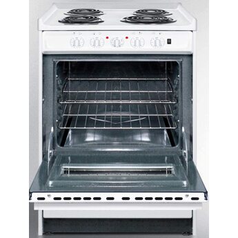 Summit 24" White Slide-In Electric Coil Range with Oven Light & Window- ADA Compliant — thumbnail 6