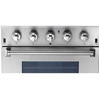 Thor Kitchen 30 Inch Slide-in Dual Fuel Liquid Propane Range, in Stainless Steel — thumbnail 3