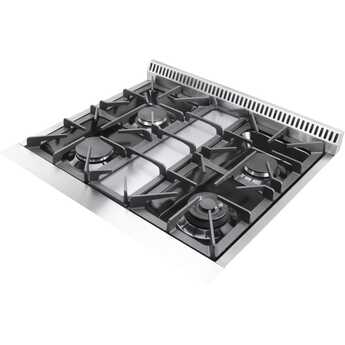 Thor Kitchen 30 Inch Slide-in Dual Fuel Liquid Propane Range, in Stainless Steel — thumbnail 5