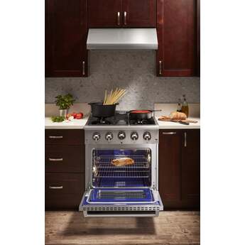 Thor Kitchen 30 Inch Slide-in Dual Fuel Liquid Propane Range, in Stainless Steel — thumbnail 7
