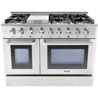 Thor Kitchen 48 Inch Slide-in Natural Gas Range, in Stainless Steel