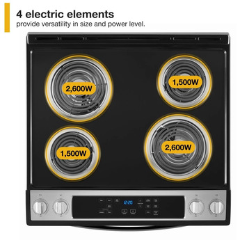 Whirlpool WEC310S0LW 30 Inch Slide-in Electric Range — thumbnail 17