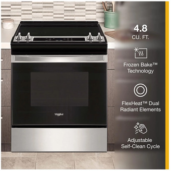 Whirlpool WEE515S0LS 30 Inch Electric Slide-In Range in Stainless Steel — thumbnail 7