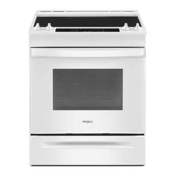 Whirlpool WEE515S0LW 30 Inch Electric Slide-In Range in White