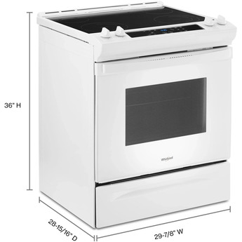 Whirlpool WEE515S0LW 30 Inch Electric Slide-In Range in White — thumbnail 11