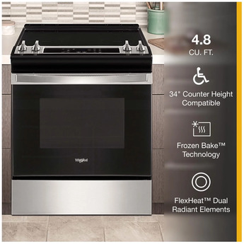 Whirlpool WEE515SALS 30 Inch Electric Slide-In Range in Stainless Steel — thumbnail 9