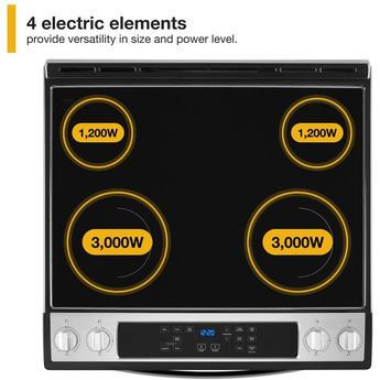 Whirlpool WEE515SALW 30 Inch Electric Slide-In Range in White — thumbnail 15