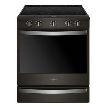 Whirlpool 30" Black Stainless Steel Electric Slide-In Smoothtop Range - Convection - ADA Compliant