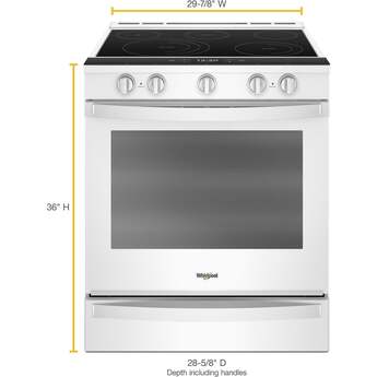 Whirlpool 30" White Electric Slide-In Smoothtop Range - Convection - ADA Compliant — thumbnail 14
