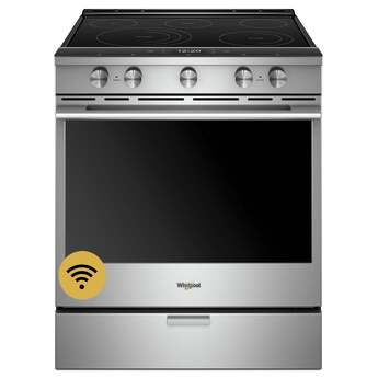 Whirlpool 30" Fingerprint Resistant Stainless Steel Electric Smoothtop Slide-In Range - Convection - ADA Compliant