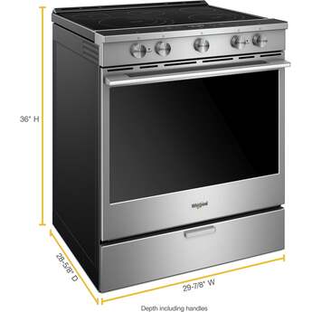 Whirlpool 30" Fingerprint Resistant Stainless Steel Electric Smoothtop Slide-In Range - Convection - ADA Compliant — thumbnail 15
