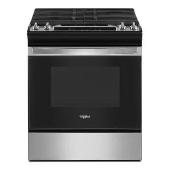 Whirlpool WEG515S0LS 30 Inch Natural Gas, All Gas Slide-In Range in Stainless St