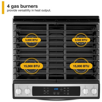 Whirlpool WEG515S0LS 30 Inch Natural Gas, All Gas Slide-In Range in Stainless Steel — thumbnail 12