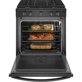 Whirlpool 30" Black Gas Slide-In Sealed Burner Range - Convection - ADA Compliant — thumbnail 2