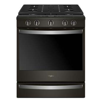 Whirlpool 30" Black Stainless Steel Gas Slide-In Sealed Burner Range - Convection - ADA Compliant