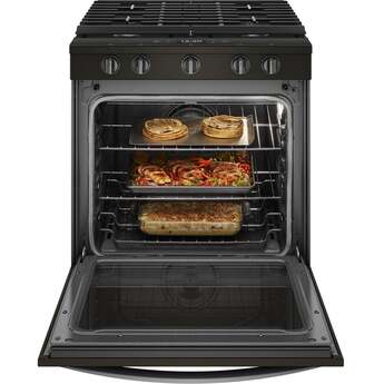 Whirlpool 30" Black Stainless Steel Gas Slide-In Sealed Burner Range - Convection - ADA Compliant — thumbnail 5