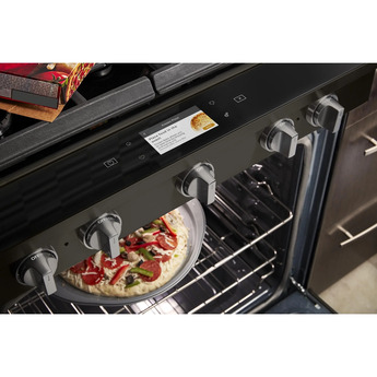 Whirlpool 30" Black Stainless Steel Gas Slide-In Sealed Burner Range - Convection - ADA Compliant — thumbnail 6