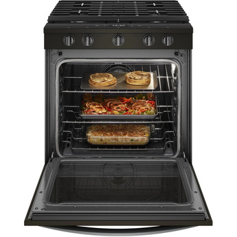 Whirlpool 30" Black Stainless Steel Gas Slide-In Sealed Burner Range - Convection - ADA Compliant — thumbnail 8