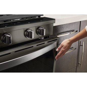 Whirlpool 30" Black Stainless Steel Gas Slide-In Sealed Burner Range - Convection - ADA Compliant — thumbnail 9
