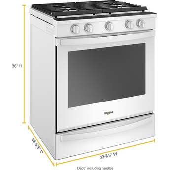 Whirlpool 30" White Gas Slide-In Sealed Burner Range - Convection - ADA Compliant — thumbnail 8