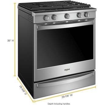 Whirlpool 30" Fingerprint Resistant Stainless Steel Gas Slide-In Sealed Burner Range - Convection - ADA Compliant — thumbnail 32