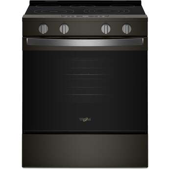Whirlpool WSES5030SV 30-inch Electric Smart Range Black Stainless